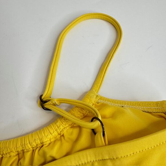 BECCA Women's Medium Cinched Adjustable Bikini Top Banana Swimwear Separates - Picture 9 of 10